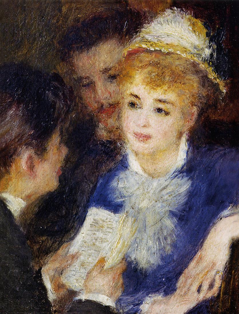 Reading the Part - Pierre-Auguste Renoir painting on canvas